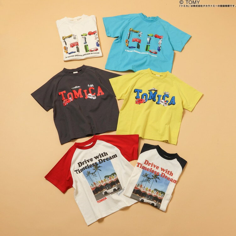 樂天商城 - トミカ コラボ グラフィックTシャツ 半袖 Tシャツ 綿100% TOMICA×BREEZE 車 男の子 女の子 キッズ 子供 80-130cm ブリーズ【K】【新作】【2602】【70】