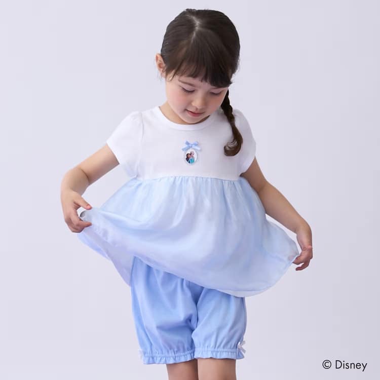 Rakuten - 【スーパーSALE特価】【Disney】ディズニー プリンセス パフスリーブパジャマ プティマイン 女の子 キッズ 子供用 90-130cm petit main【K】【新作】【2602】【71】
