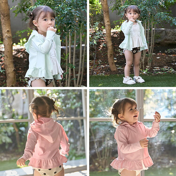 【30％OFFセール】プティマイン フリルラッシュガード リボン 水着 UVカット 紫外線対策 女の子 80-130cm petit main【K】【新作】【2602】【71】 tstyle-10019909 T-STYLE STORE サンプル画像3