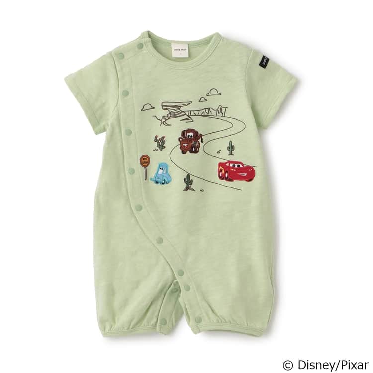 【Disney/Pixar】ベイマックス カーズ プティマイン アップリケ2wayオール 男の子 50-70cm ベビー 子供服 ギフト ロンパース カバーオール petit main【コラボ】【K】【新作】【2602】【72】