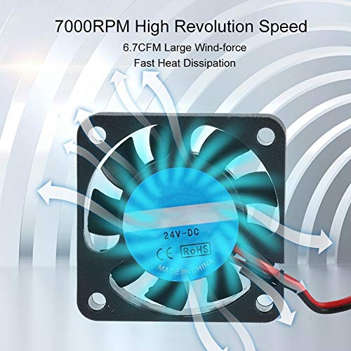 QOL向上セレクトショップの3Dプリンタファン Bewinner 2ピース 24V 4010 7000rpm 冷却ファン 静か 6.7CFM 高回転速度 速い熱放散 3Dプリンタクーラー｜アングル3
