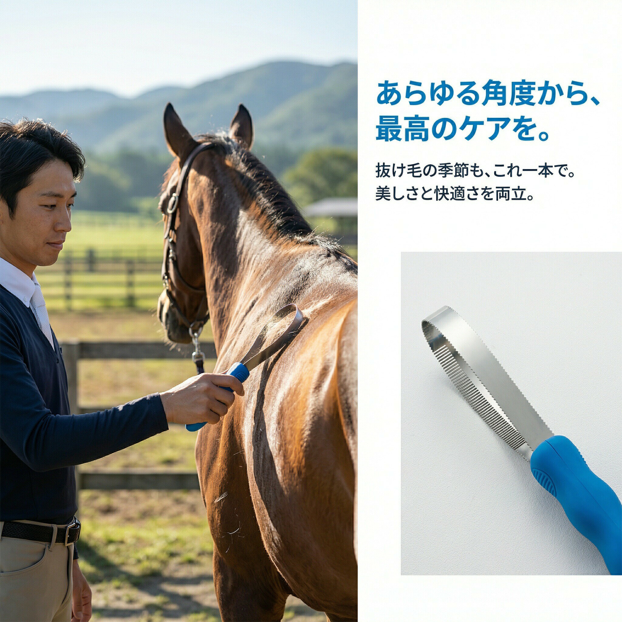 馬術用ブラシ 馬毛スクレーパー 馬毛コーム 家畜用 すべての犬種 馬用 ステンレス鋼