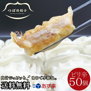 [ ギフト ][ 父の日 ][ 送料無料 ] つばめ 餃子 50個 箱入 ピリ辛 タレなしで 美味しい みそ味 新潟の 餃子専門店 ご当地餃子 生餃子 焼き餃子 水餃子 ぎょうざ ギョーザ 総菜 黒豚使用 長期保存 おつまみ ギフト お取り寄せ お中元 御中元