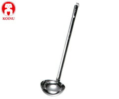 Soup Ladle （Holed） - 本間製作所／仔犬印　18-8　レードル　144cc　50144　（18-8ステンレス・SUS304・お玉・KOINU・子犬印・業務用・厨房用品）