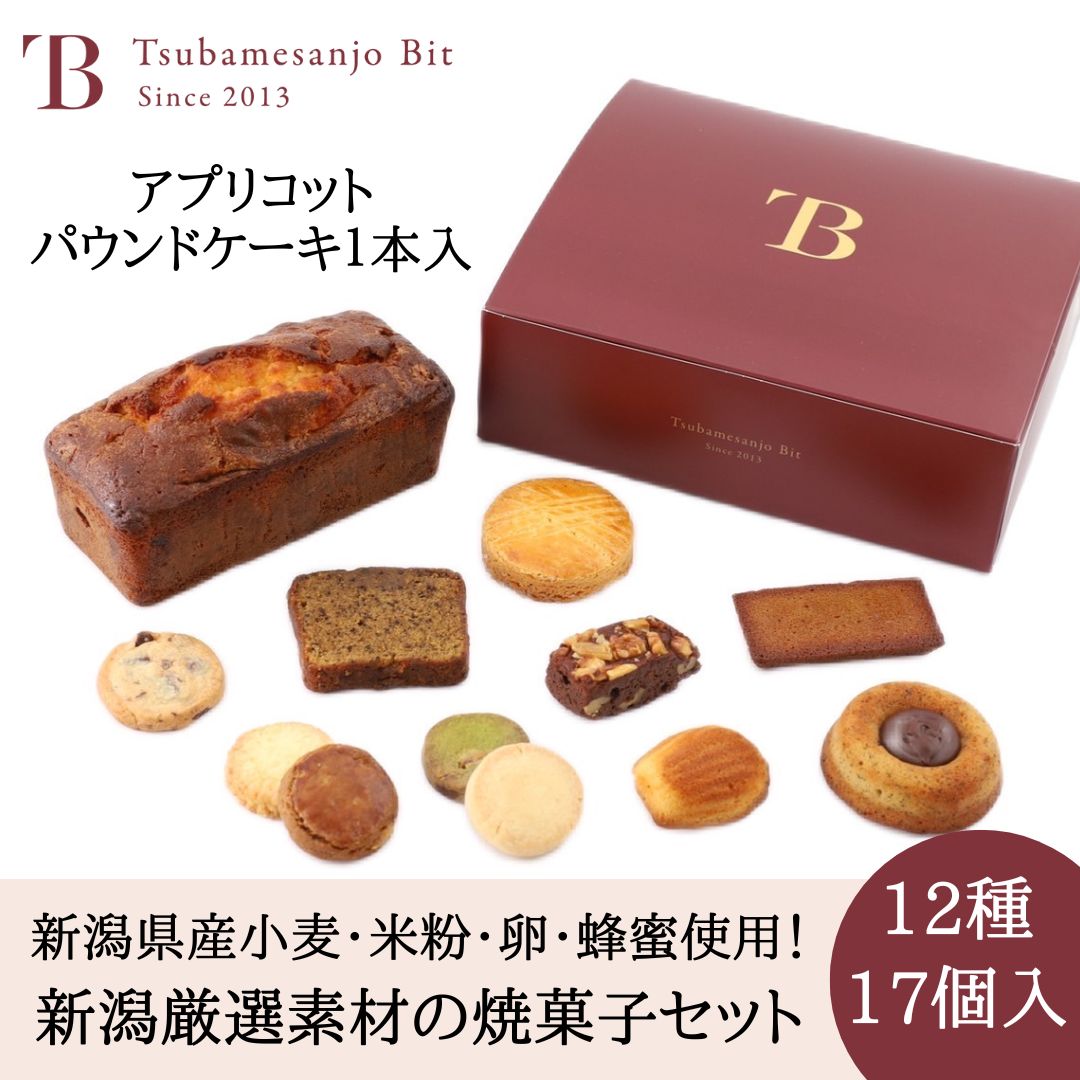 新潟県産厳選素材の焼菓子11種詰合せ お取り寄せ 母の日 父の日 こどもの日 アプリコットパウンドケーキ1本入り ギフト 焼菓子　クッキー　フィナンシェ　スイーツ　お菓子　洋菓子　焼菓子詰合せ　新潟　お土産　プチギフト　お祝い　結婚　内祝い　個包装　燕三条bit