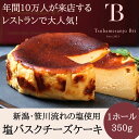 バスクチーズケーキ　送料無料　お取り寄せ　4号　チーズケーキ　ホールケーキ　スイーツ　ギフト　プレゼント 内祝い 母の日　父の日　こどもの日 　新潟 燕三条 塩バスクチーズケーキ 洋菓子 ご自宅 お土産 笹川流れの塩 燕三条bit