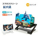 スマホスクリーン拡大鏡 携帯スクリーン拡大器 12インチ 高精細 スマホ 拡大鏡 垂直 水平 レンズ両方対応 折りたたみ式 細かい字3~4倍拡大 横 縦 立つ 対応 スマホ画面拡大鏡 高齢者 プレゼント 敬