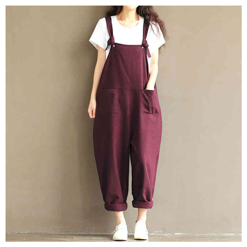 サロペット オーバーオール レディース オールインワン ストラップ ボトムス ポケット付き ノースリーブ ゆったり 春 夏 秋 冬 無地 ワイドパンツ