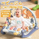 ベビージム ベビープレイマット 幼児 ピアノプレイジム 新生児 光付き 音声出る 赤ちゃん 電池式 ピアノデザイン 五感刺激 感覚発育 早期教育 知育促進 快眠...