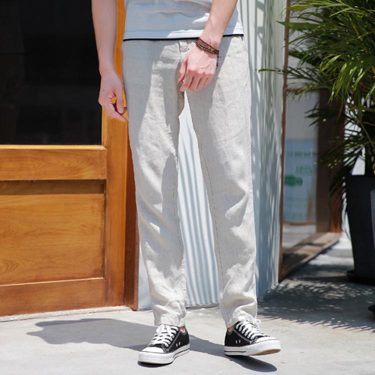 リネンパンツ メンズ リネン100％ 麻100％ 涼しい パンツ テーパードパンツ ロングパンツ ズボン イージーパンツ 大きいサイズ ボトムス おしゃれ 無地 シンプル ナチュラル 清涼感 通気性 快適 春 夏 春夏 送料無料