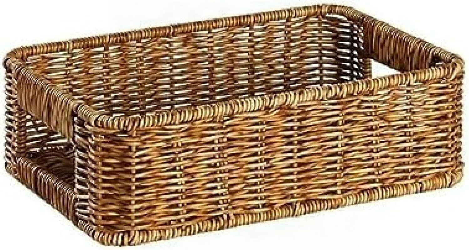 収納バスケット かごバスケット 和風 シェルフバスケット カゴ バスケット 荷物入れ ブラウン 大きい ナチュラル 収納ケース 収納ボックス 収納カゴ 卓上収納かご 文具収納 雑貨収納 エスニック お