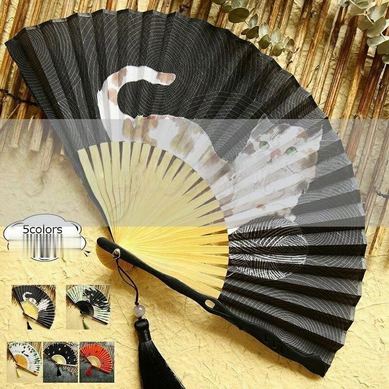 扇子 レディース メンズ 竹製 猫柄 シンプル せんす ギフト プレゼント 京都 高級 猛暑対策 着物 浴衣 ..