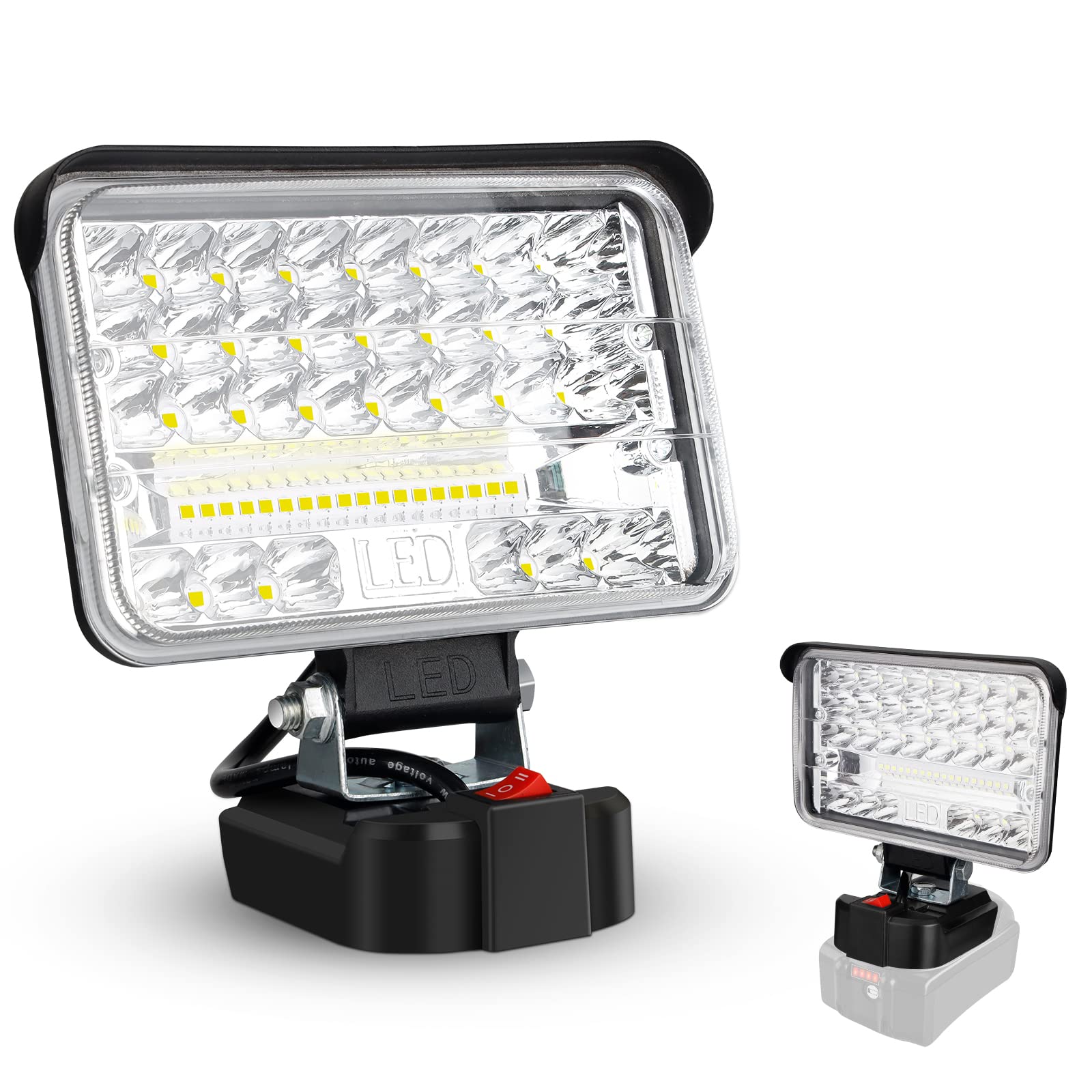 LED投光器 100W 9800LM 作業灯 ワークライト ワークライト LEDライト リチウム電池 LED 非常灯 夜釣り..