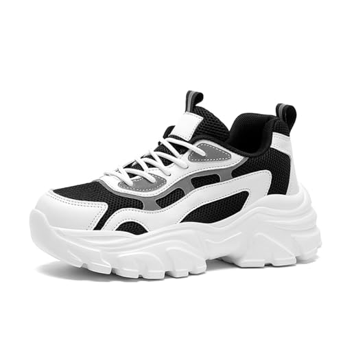 【送料無料】[ziitop] 厚底スニーカー レディース インヒールスニーカー シークレットシューズ 美脚 運動靴 ウォーキングシューズ カジュアルシューズ 軽量 4CM/6CM/7CM/8CM 身長アップ(4)