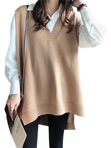 【送料無料】Wnodruke ニットベスト レディース セーターベスト 春 秋 冬 vネック ニット ゆったり 大..