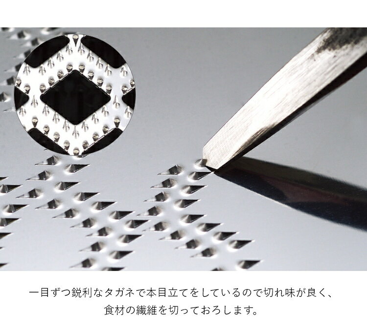 おろし金 ふわっとおろしてみま専科 アーネスト ステンレス 大根おろし シンプル 高級 おしゃれ 日本製 燕三条 デザイン インテリア 大根おろし ふわふわ おろし金 おろし器 3