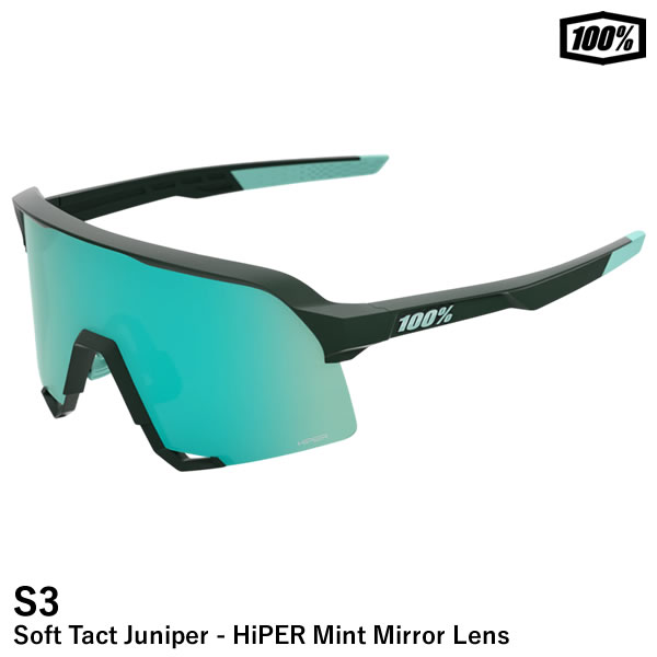 乐天商城 - 【即日発送可】100%（ワンハンドレッド） 60005-10052 S3 Soft Tact Juniper−HiPER Mint Mirror Lens サングラス