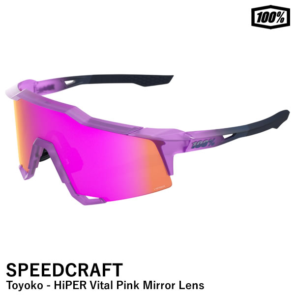 Rakuten - 【即日発送可】100%（ワンハンドレッド） 60007-10061 SPEEDCRAFT Toyoko−HiPER Vital Pink Mirror Lens スピードクラフト サングラス