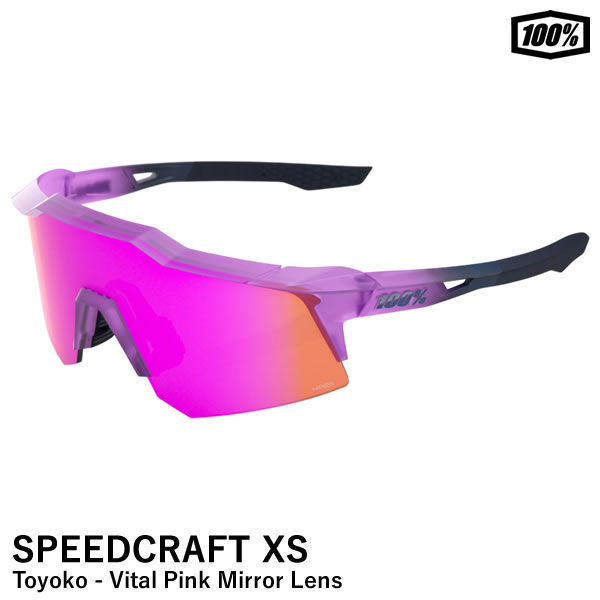 乐天商城 - 【即日発送可】100%（ワンハンドレッド） 60009-10027 SPEEDCRAFT XS Toyoko−HiPER Vital Pink Mirror Lens スピードクラフト サングラス