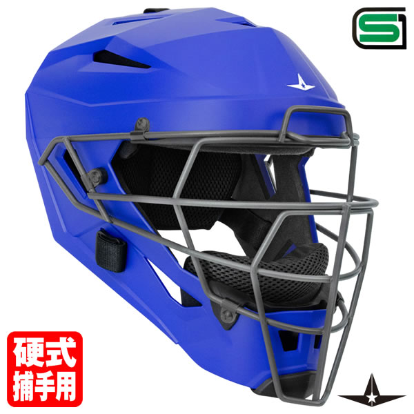 日本初SG認定品のヘルメット型マスク。選手の安全性に重大な脅威となっているバックスイングからの保護性能を備えている。Deflexionテクノロジーにより頭部への直接的な衝撃を緩和します。内装は3D Airmeshパッドにより通気性を劇的に向上させています。 ■対象 硬式・一般用 ■カラー ブルー（BLU） ■サイズ 約57〜60cm（頭囲） ■重量 約1600g ■素材 ABS樹脂、中空鋼、ポリエステル ■原産国 台湾 ●SGマーク合格品 【注意事項】 ●ご注文確定後のお客様都合によるキャンセル・返品・交換はお受けできません。 ●ご注文内容に不備がある場合、キャンセルや発送延期となる可能性があります。 ●パソコン・スマホなどのディスプレイ環境によって、商品の色味が実物と異なって見える場合があります。 ●公式戦での使用については、各連盟・大会の規定をご確認ください。 メーカー希望小売価格はメーカーカタログに基づいて掲載しています