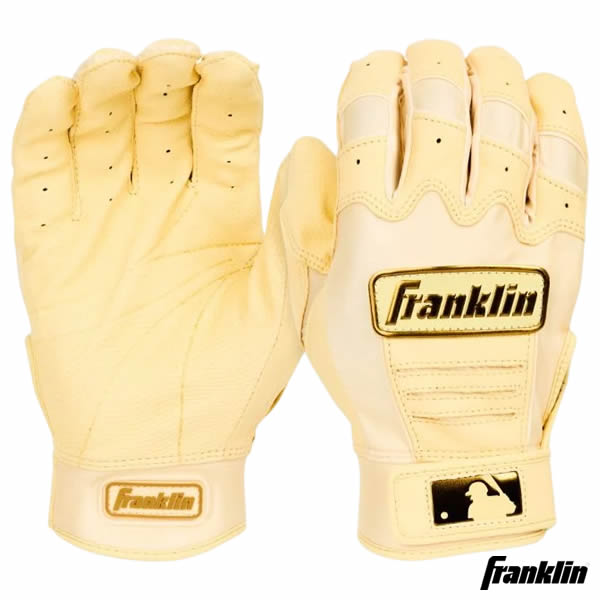 Rakuten - 【即日発送可】＜メール便対応＞フランクリン（Franklin） 20793 バッティング手袋 両手用 CFX PRO BATTING GLOVES VANILLA/GOLD バッティンググローブ MLB 野球