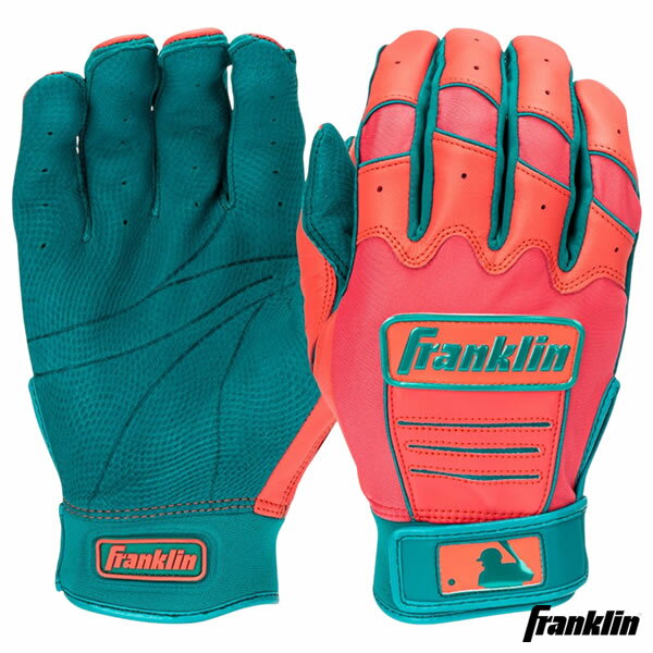 Rakuten - 【即日発送可】＜メール便対応＞フランクリン（Franklin） 20885 バッティング手袋 両手用 CFX PRO BATTING GLOVES TEAL/CORAL バッティンググローブ MLB 野球