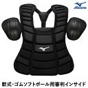 ミズノ(MIZUNO) 1DJPU24009 軟式・ゴムソフトボール用審判インサイドプロテクター 審判用プロテクター イージー&フィット構造 20%OFF 野球...