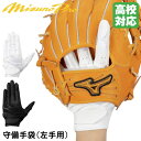 <メール便対応>ミズノ(MIZUNO) 1EJED300 守備手袋 左手用 ミズノプロ 右投げ用 高校野球対応 単独水洗い可能 20%OFF 野球 2025SS