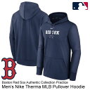 【即日発送可】ナイキ(NIKE) プルオーバーフーディー 長袖 ボストン・レッドソックス Therma Performance Pullover Hoodie MLB Boston Red Sox Authentic Collection NAC3-160N-BQ-J37 パーカー 野球 2024SS(4)