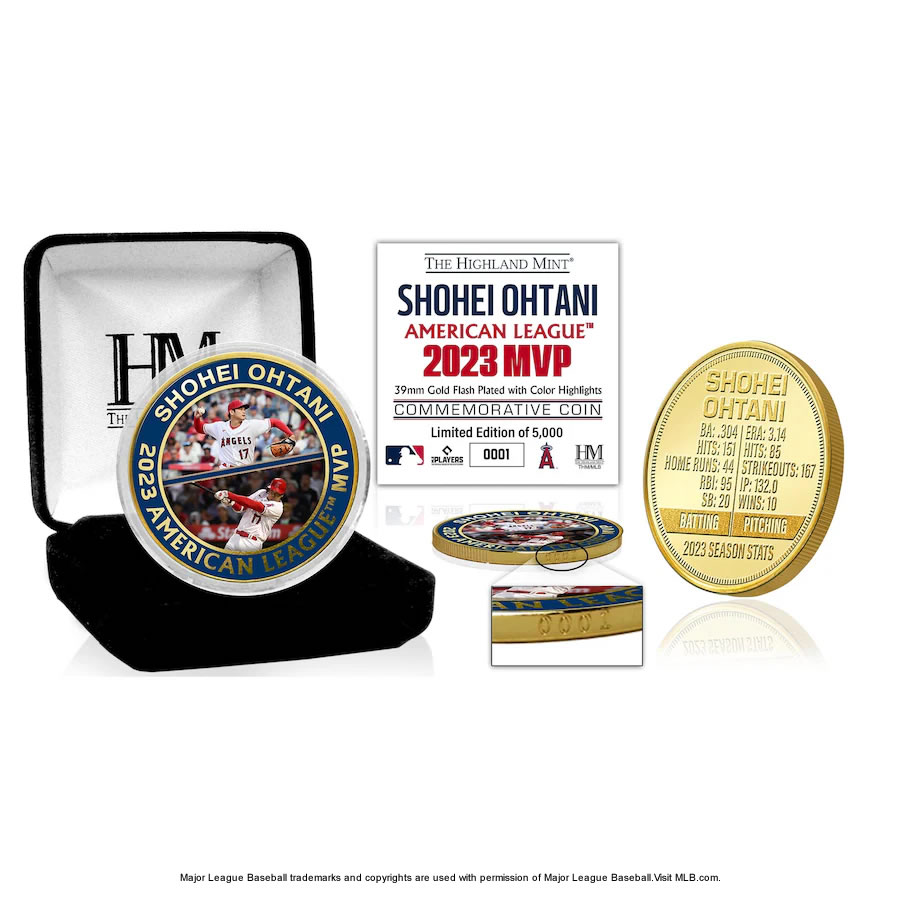 備品 【即日発送可】エンゼルス 大谷翔平選手 2023 AL MVP受賞記念ゴールドコイン SHOHEI OHTANI MLB Los Angeles Angels 野球