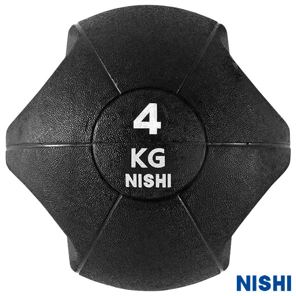 ニシ（NISHI） 3833B014 ダブルグリップメディシンボール 直径23cm 4kg 体幹強化 トレーニング