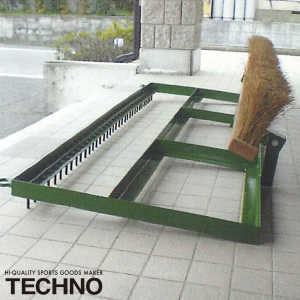 ≪メーカー直送≫テクノ（TECHNO） 6-43-820 シダ毛付レーキ車引き 送料別途見積り 受注生産 野球 ソフト..