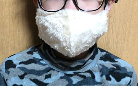 送料無料メール便くますくふわふわマスク1枚入り子供女性キッズSサイズ洗えるクマスク立体マスクノーズワイヤーファッションマスクあたたかい雑貨可愛いかわいいおしゃれ