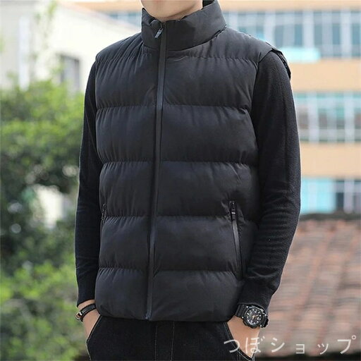 ダウンベスト 中綿ベスト 男性 ベスト 軽量 あったか メンズ 防寒 無地 ダウン おしゃれ メンズ アウター ジップアップ ベスト 秋冬 保温性 防寒対策 暖かい カジュアル 大人気