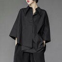 春物 レディース シャツ 服 レディースアジアン アジアンブラウス レディース 七分袖 春夏 シャツ シャツブラウス 不規則 フォーマル vネック おしゃれ