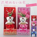 ソープフラワー 枯れない花 クマ ぬいぐるみ バラ 3輪 ボックス入り フレグランス 造花 石鹸花 プレゼント ギフト 誕生日 贈り物 結婚記念日 バレンタイン