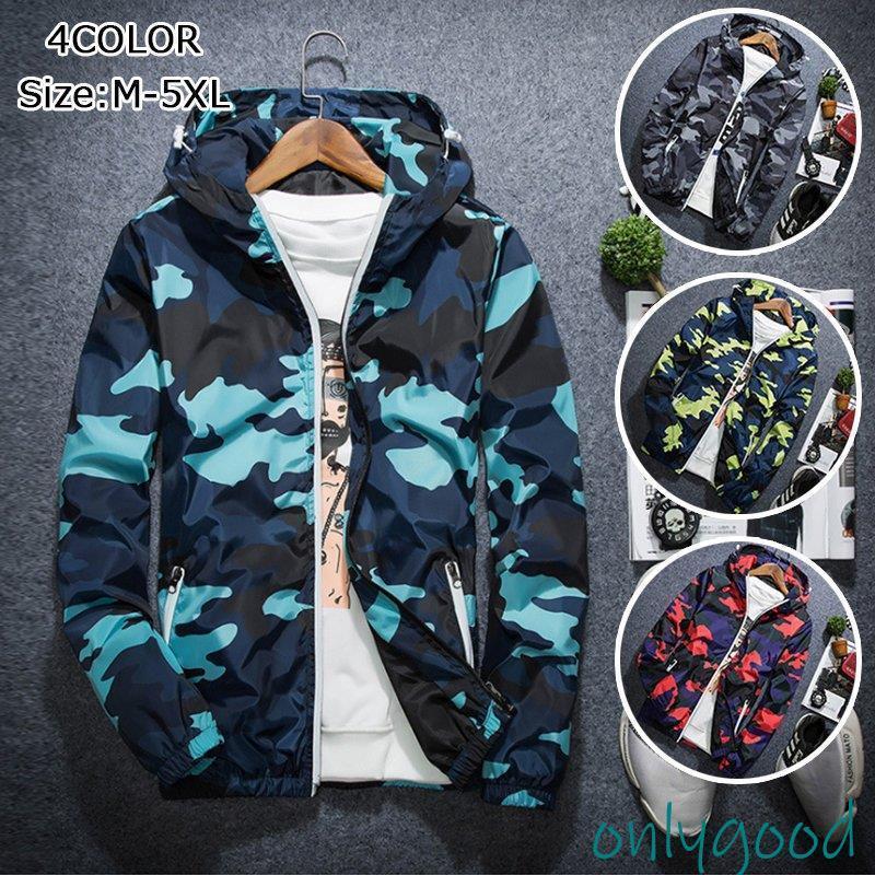 秋新作 メンズ迷彩ジャケット マウンテンパーカー 通勤 通学 ウィンドブレーカー おしゃれ ナイロンブ..