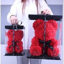 永生花 ギフトクマ型 熊 ソープフラワー ボックスフラワー 造花 フラワー 石鹸花 枯れない花 プレゼント 結婚祝い バレンタインデー ハート