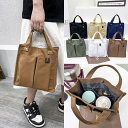 トートバッグ レディース キャンバス トート ランチバッグ 携帯便利 ポケット カバン