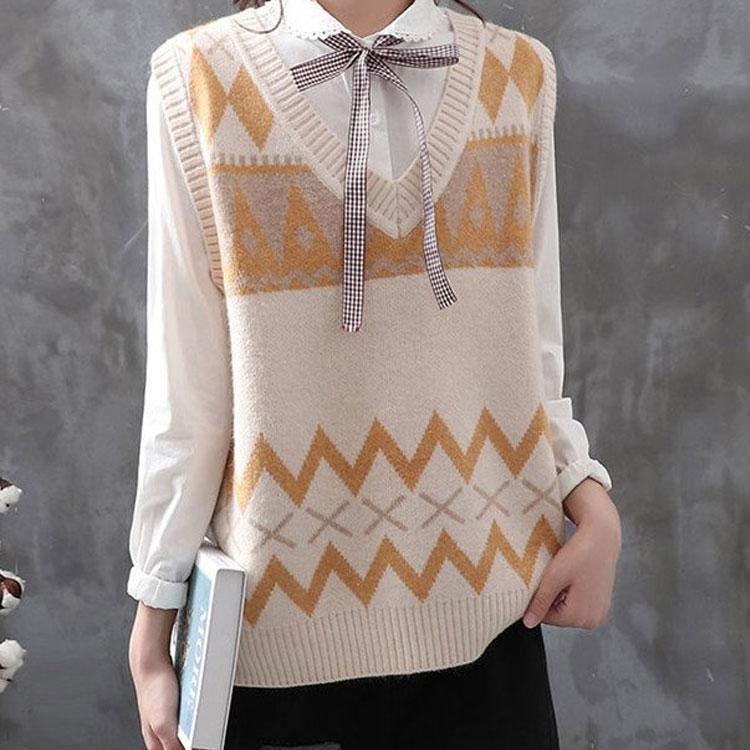 春秋冬 ニットベスト レディースニットベスト ビジネス セーター カジュアル Vネック 洗える ビジネスベスト 女性 インナー ニットチョッキ