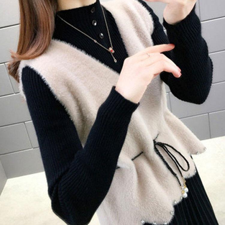 【スーパーSALE/激安】 春秋冬 ニットベスト レディースニットベスト ビジネス セーター カジュアル Vネック 洗える ビジネスベスト 女性 インナー ニットチョッキ スーパーセール