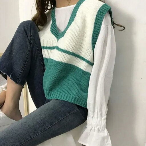 春秋冬 ニットベスト レディースニットベスト ビジネス セーター カジュアル Vネック 洗える ビジネスベスト 女性 インナー ニットチョッキ