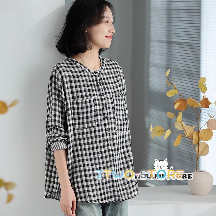 ブラウス レディース 40代 30代 50代 春夏新作 オシャレブラウス チェック柄シャツ トップス パフスリーブ ブラウス上品 大人 通勤OL ゆったりシャツ