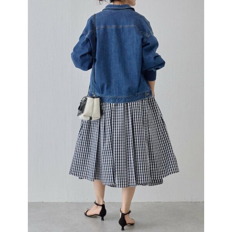 デニム　ワンピース　レディース レトロ ウォッシュデニム チューブ トップ ドレス レディース 春 ノースリーブ スリット ウエスト ハイエンド ロング スカート