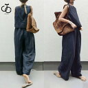 セットアップ レディース 夏 春 Tシャツ ブラウス 袖なし ノースリーブ カジュアル ワイドパンツ 無地 きれいめ ロングパンツ 体型カバー 着痩せ