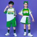 キッズ ダンス衣装 ヒップホップ 子供服 HIPHOP ズボン 半袖 セット 男の子 女の子 ジャズダンス 発表会 練習着 ステージ衣装 上下2点セット