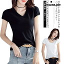 Tシャツ Vネック レディース 半袖 2枚セット 無地 カットソー スーツ インナー ホワイト ブラック 透け防止 シンプル 大人 トップス