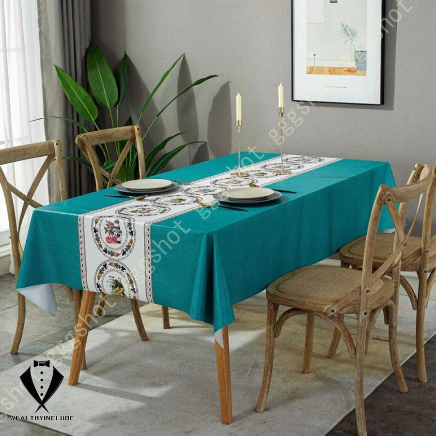 テーブルクロス 洗える おしゃれ 北欧 エスニック柄 ダイニング チェック柄 撥水加工 テーブルカバー ホーム装飾 PVC テーブルマット はっ水加工