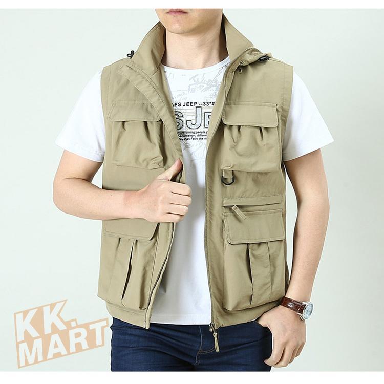 アウトドアベスト メンズ 多機能ベスト 作業服 お釣り 撮影 登山旅行 登山 大人気 春 夏 カジュアル カメラマン マウンテンベスト