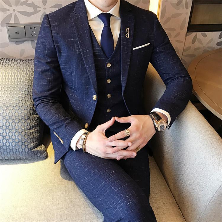 3点セット セットアップ メンズ スーツ フォーマル 二つボタン スリム テーラード ビジネススーツ スラックス 通勤 結婚式 紳士服